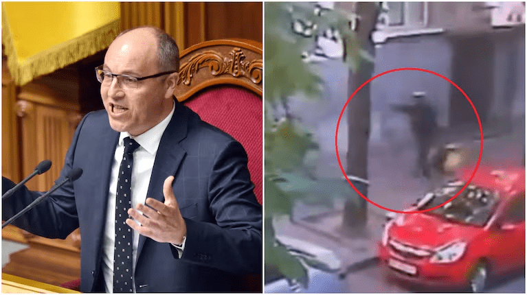 Vídeo: asesinaron a tiros al expresidente del Parlamento de Ucrania