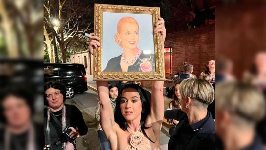 Katy Perry levantó un cuadro de Evita y se sumó al triunfalismo peronista