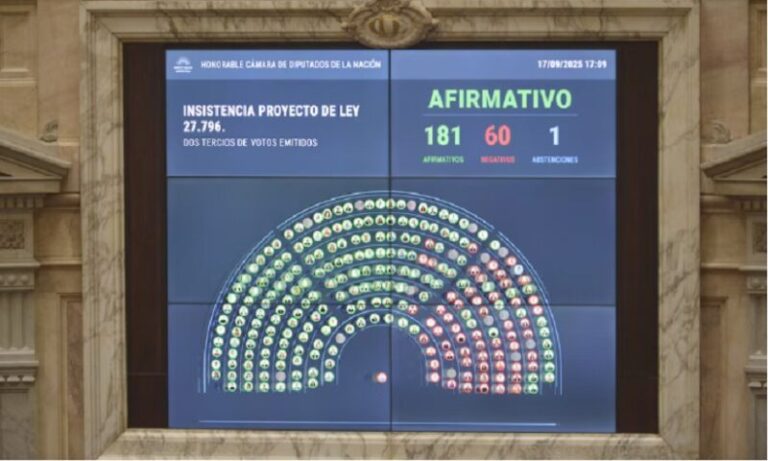 Diputados rechazó los vetos de Milei al financiamiento del Garrahan y las universidades