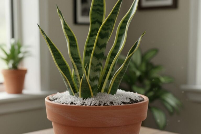 Por qué hay que poner sal gruesa en la tierra de la lengua de suegra