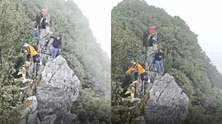 Un turista se cayó de un acantilado cuando intentaba sacarse una selfie.