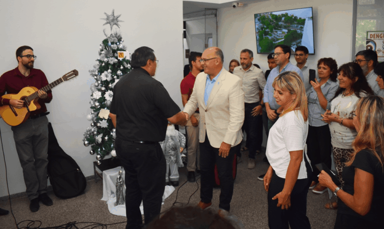 La Navidad llegó al Ministerio de Obras Públicas