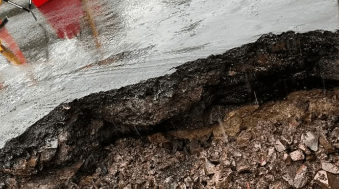 Nuevo socavón en ruta 12: tránsito restringido en el sudoeste de Corrientes