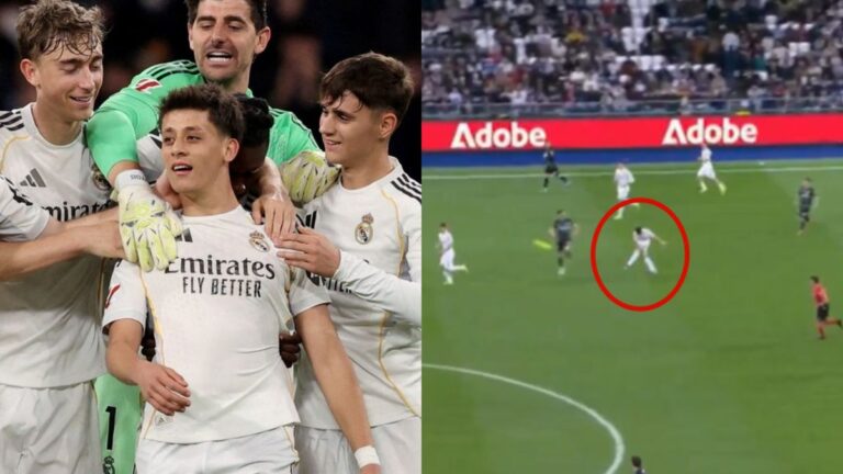 El impresionante gol de Arda Güler desde atrás de mitad de cancha que sentenció la goleada de Real Madrid ante Elche