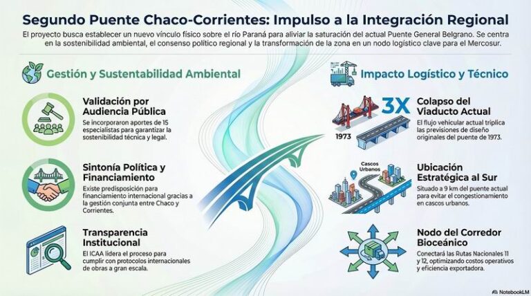 Representación gráfica del proyecto del segundo puente que unirá las provincias de Corrientes y Chaco sobre el río Paraná.