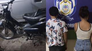Efectivos policiales realizando un procedimiento de tránsito en una ruta de Corrientes