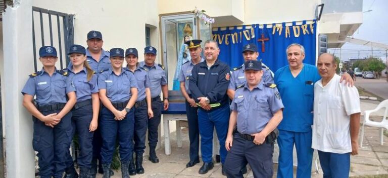 Réplica de la Virgen de Itatí en dependencia policial de Goya