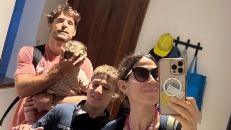 Jimena Barón durante su visita a la ciudad de Goya, en la provincia de Corrientes.