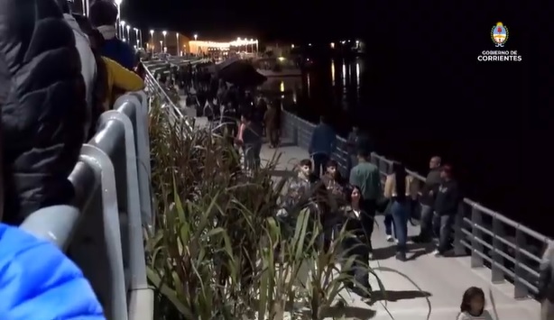 Inauguración de la nueva Costanera de Goya con presencia del gobernador Juan Pablo Valdés