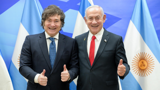 El presidente Javier Milei durante un acto oficial.