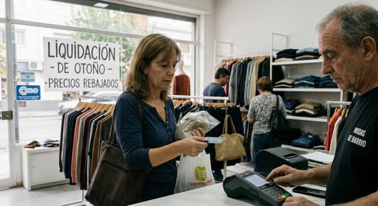 Gráfico de evolución de las ventas minoristas en los primeros meses de 2026