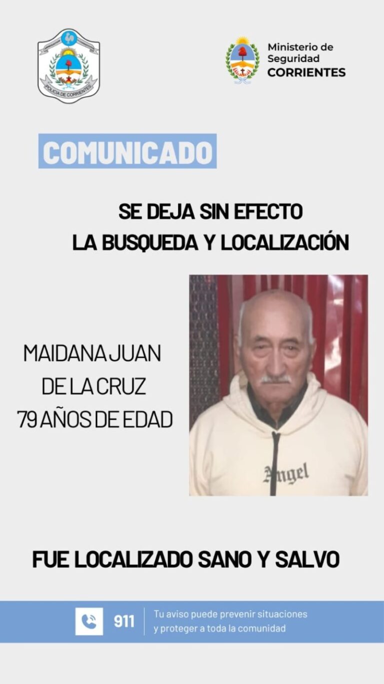 Policía de Corrientes en operativo de búsqueda en Goya