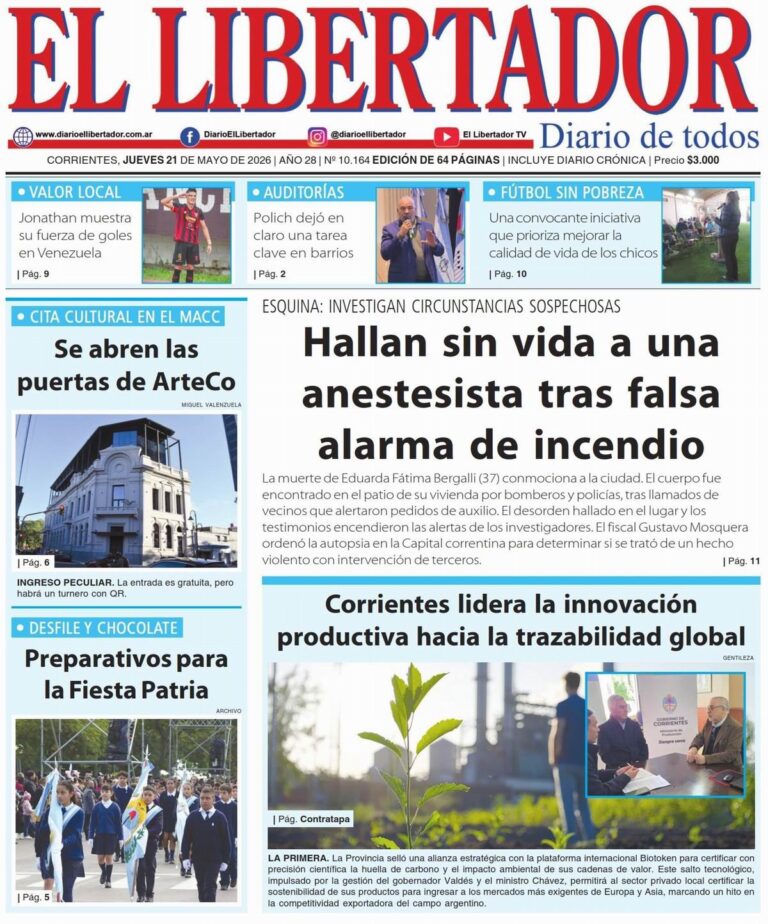 Resumen de noticias de Corrientes del 21 de mayo de 2026