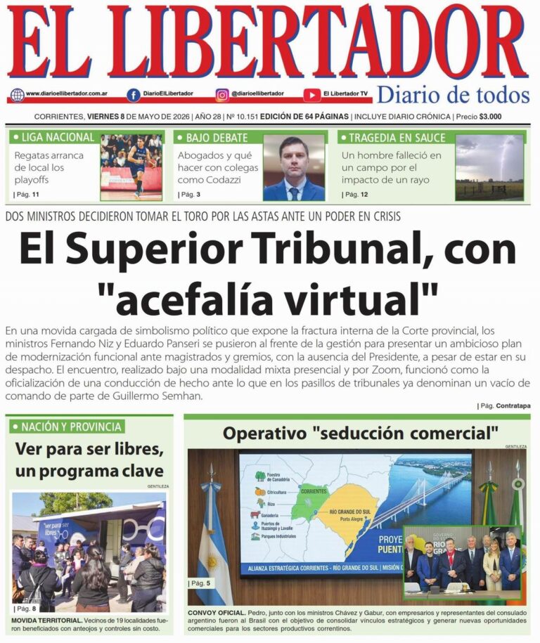 Portada del Diario Digital 8 de mayo de 2026