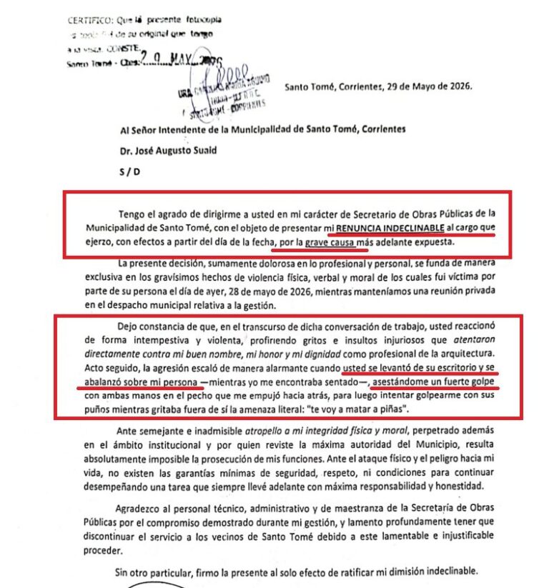 Intendente José Augusto Suaid en su despacho municipal