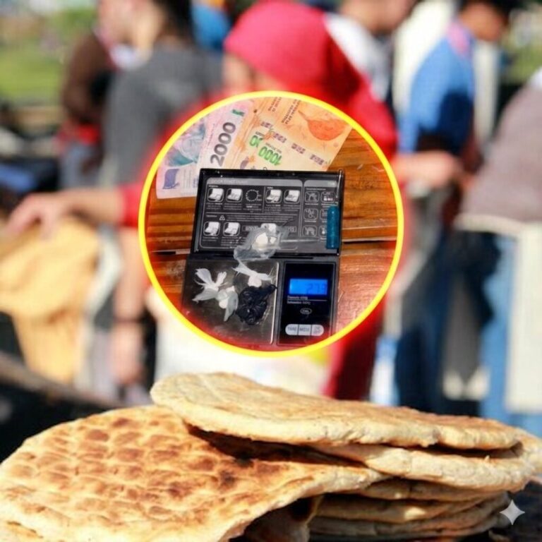 Efectivos policiales realizan procedimiento en puesto de torta parrilla cerca de una escuela en Corrientes