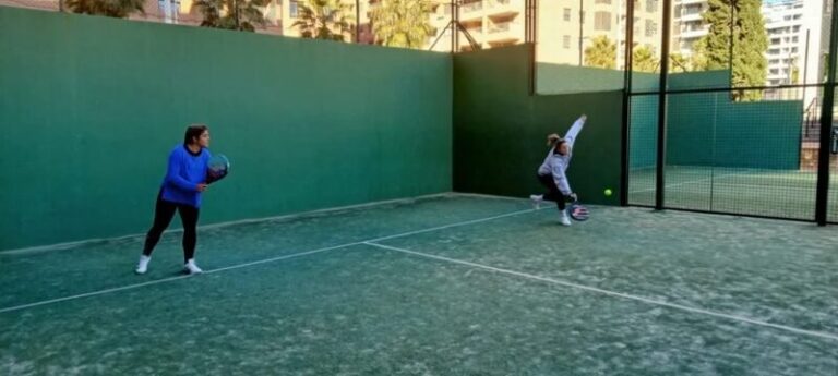 Cancha de pádel en la Sociedad Sportiva de Goya durante el Regional de Pádel Femenino