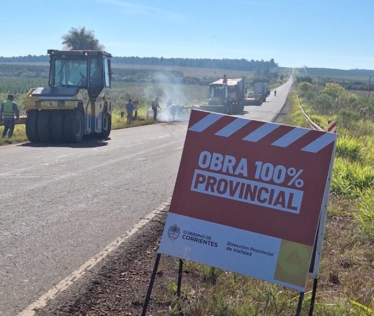 Obras viales en Corrientes