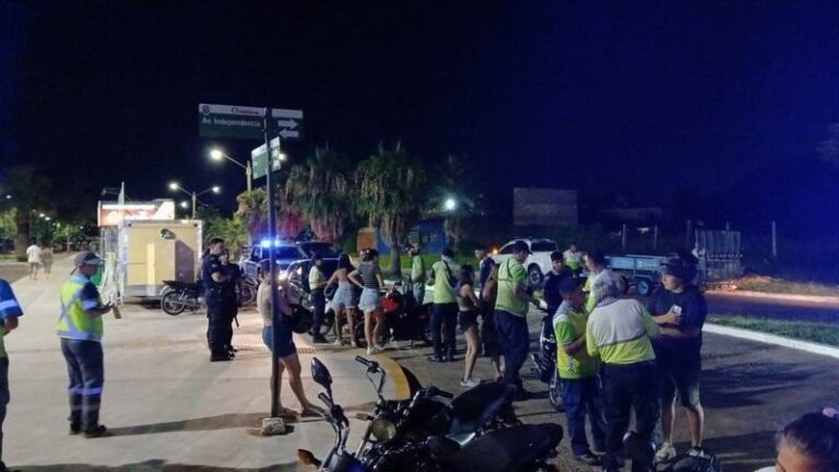 Operativo de tránsito en la ciudad de Corrientes